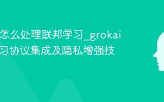 grokai怎么处理联邦学习_grokai联邦学习协议集成及隐私增强技术