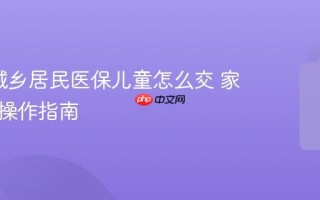 2026城乡居民医保儿童怎么交 家长代缴操作指南