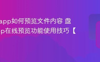 盘搜搜app如何预览文件内容 盘搜搜app在线预览功能使用技巧【详解】
