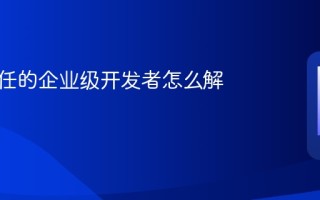 未受信任的企业级开发者怎么解决