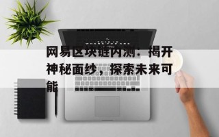 网易区块链内测：揭开神秘面纱，探索未来可能