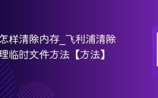 飞利浦怎样清除内存_飞利浦清除内存清理临时文件方法【方法】