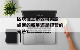 区块链上市公司美股：崛起的新星还是短暂的光芒？