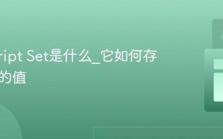 javascript Set是什么_它如何存储唯一的值