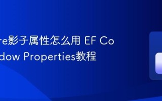 EF Core影子属性怎么用 EF Core Shadow Properties教程