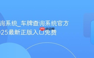 车牌查询系统_车牌查询系统官方网站2025最新正版入口免费