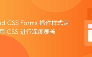 Tailwind CSS Forms 插件样式定制：利用 CSS 进行深度覆盖