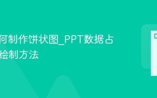 PPT如何制作饼状图_PPT数据占比饼图绘制方法