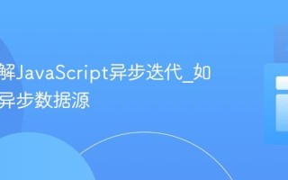 如何理解JavaScript异步迭代_如何遍历异步数据源