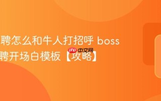 boss直聘怎么和牛人打招呼 boss直聘招聘开场白模板【攻略】