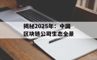 揭秘2025年：中国区块链公司生态全景