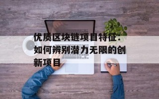 优质区块链项目特征：如何辨别潜力无限的创新项目