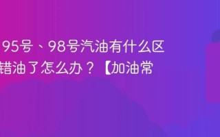92号、95号、98号汽油有什么区别？加错油了怎么办？【加油常识】