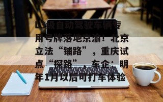 L3级自动驾驶车辆专用号牌落地京渝！北京立法“铺路”，重庆试点“探路”，车企：明年1月以后可打车体验