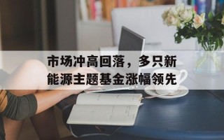 市场冲高回落，多只新能源主题基金涨幅领先