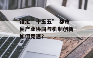 锚定“十五五” 都市圈产业协同与机制创新如何竞速？
