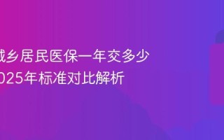 2026城乡居民医保一年交多少钱 与2025年标准对比解析