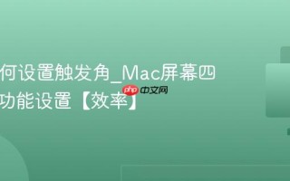 Mac如何设置触发角_Mac屏幕四角快捷功能设置【效率】