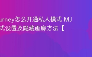 Midjourney怎么开通私人模式 MJ隐私模式设置及隐藏画廊方法【教程】
