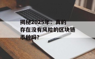 揭秘2025年：真的存在没有风险的区块链币种吗？