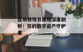 区块链钱包原理深度剖析：你的数字资产守护者