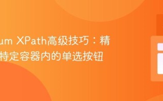 Selenium XPath高级技巧：精准定位特定容器内的单选按钮