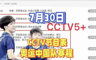 探索CCTV5节目单-体育赛事直播与精彩内容概览