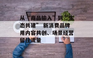 从“商品输入”到“生态共建” 新消费品牌用内容共创、场景经营留住流量