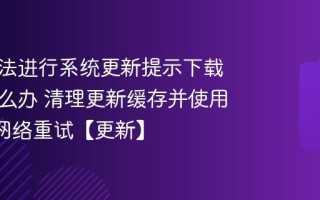 手机无法进行系统更新提示下载失败怎么办 清理更新缓存并使用Wi-Fi网络重试【更新】
