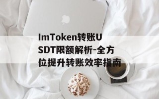 ImToken转账USDT限额解析-全方位提升转账效率指南