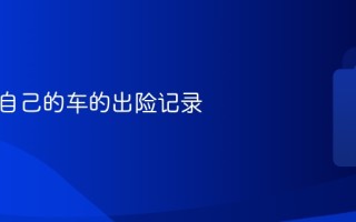 怎么查自己的车的出险记录