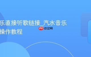 汽水音乐直接听歌链接_汽水音乐电脑版操作教程