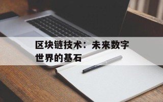 区块链技术：未来数字世界的基石