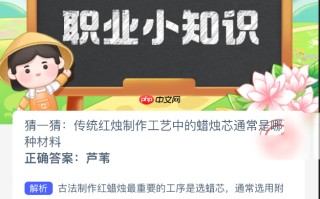 猜一猜：传统红烛制作工艺中的蜡烛芯通常是哪种材料