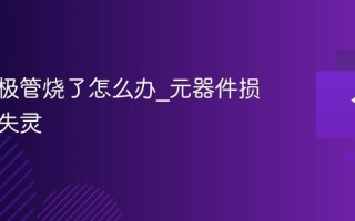 键盘二极管烧了怎么办_元器件损坏导致失灵