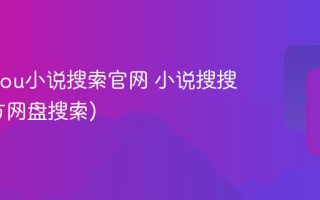 xssousou小说搜索官网 小说搜搜(第三方网盘搜索)