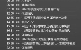 CCTV5体育节目表,最新赛事直播时间-观看指南解析