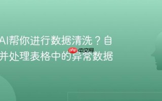 如何用AI帮你进行数据清洗？自动识别并处理表格中的异常数据