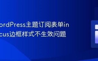 解决WordPress主题订阅表单input:focus边框样式不生效问题