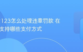 交管12123怎么处理违章罚款 在线缴费支持哪些支付方式