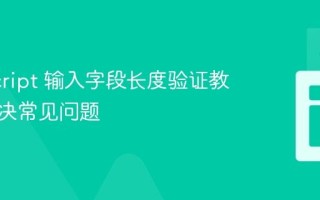JavaScript 输入字段长度验证教程：解决常见问题