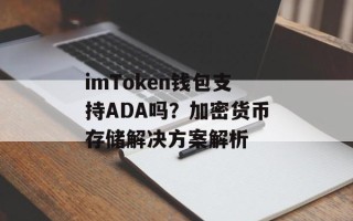 imToken钱包支持ADA吗？加密货币存储解决方案解析