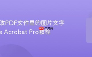 如何修改PDF文件里的图片文字 Adobe Acrobat Pro教程