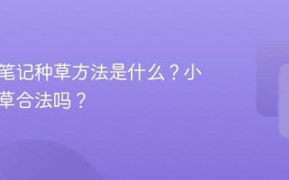 小红书笔记种草方法是什么？小红书种草合法吗？