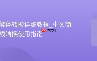 中文简繁体转换详细教程_中文简繁体在线转换使用指南