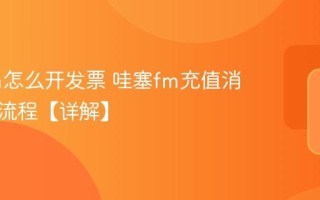 哇塞fm怎么开发票 哇塞fm充值消费开票流程【详解】