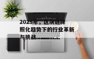 2025年，区块链牌照化趋势下的行业革新与挑战