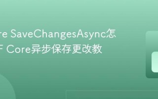 EF Core SaveChangesAsync怎么用 EF Core异步保存更改教程