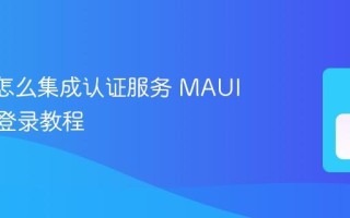 MAUI怎么集成认证服务 MAUI MSAL登录教程