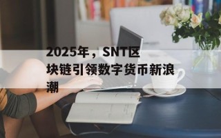 2025年，SNT区块链引领数字货币新浪潮